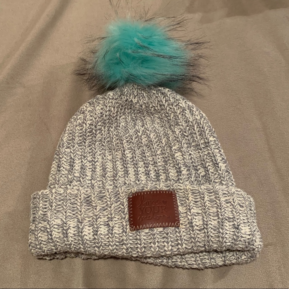 Love your melon Pom beanie